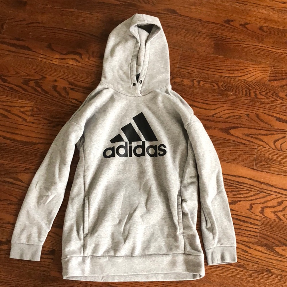 Grey Adidas oversized hoodie